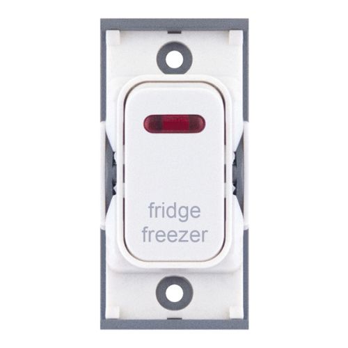 SGRID360-307 20 Amp DP Modular Switch with Neon – Marked “fridge freezer” White