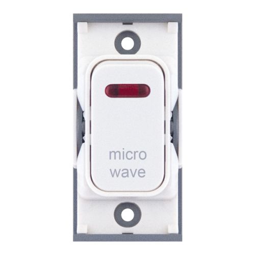 SGRID360-309 20 Amp DP Modular Switch with Neon – Marked “microwave” White