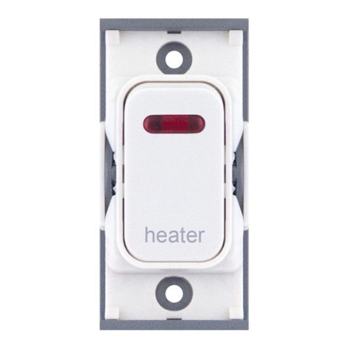 SGRID360-310 20 Amp DP Modular Switch with Neon – Marked “heater” White