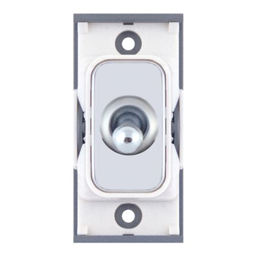  SGRID360-314 10 Amp Intermediate Toggle Switch Module – Polished Chrome with White Insert