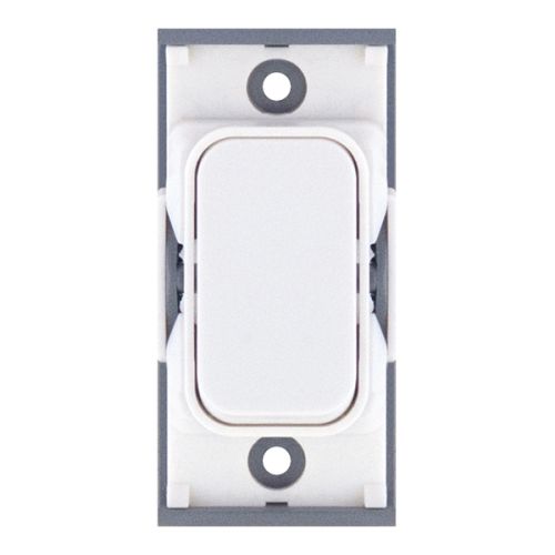 SGRID360-324 10 Amp Retractive Modular Switch – Matt White with White Insert