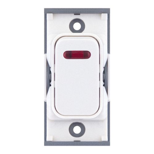 SGRID360-326 20 Amp DP Modular Switch with Neon – Matt White with White Insert