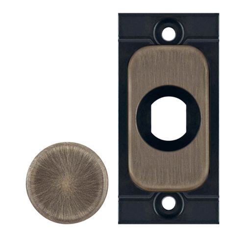 Grid Dimmer Adaptor Plate – Antique Brass by Meteor Electrical 