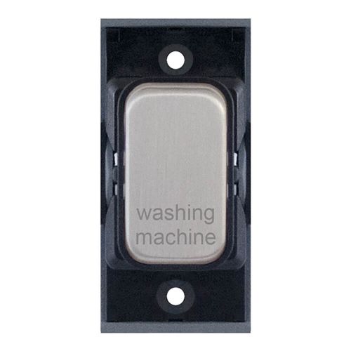 Grid switch module - 20A DP switch engraved "washing machine" by Meteor Electrical 