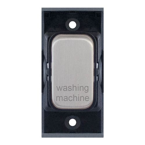 Grid switch module - 20A DP switch engraved "washing machine" by Meteor Electrical 