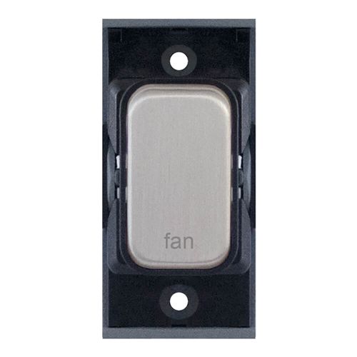 Grid switch module - 20A DP switch engraved "fan" by Meteor Electrical 