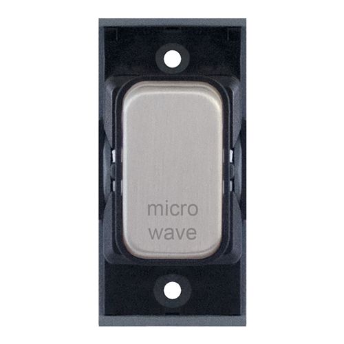 Grid switch module - 20A DP switch engraved "mirco wave" by Meteor Electrical 