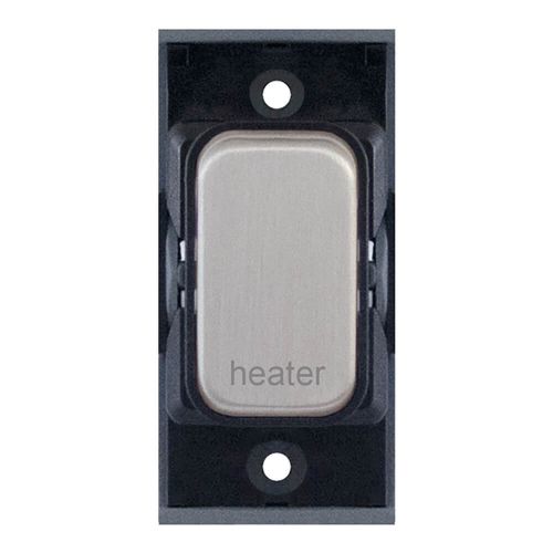 Grid switch module - 20A DP switch engraved "heater" by Meteor Electrical 