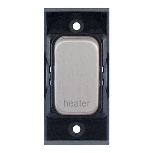 Grid switch module - 20A DP switch engraved "heater" by Meteor Electrical 