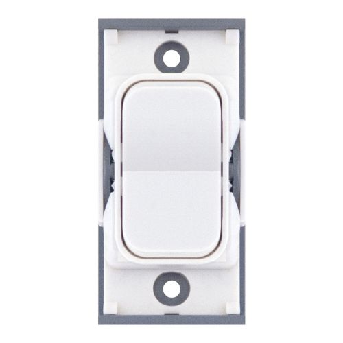 SGRID360-400 20 Amp Centre Off Retractive Modular Switch – White with White Insert