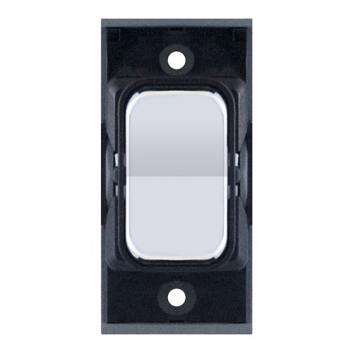 SGRID360-405 20 Amp Centre Off Retractive Modular Switch – Polished Chrome with Black Insert