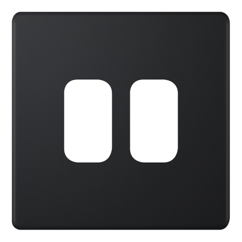 Selectric 2 Aperture Modular Plate 5M-PLUS Matt Black