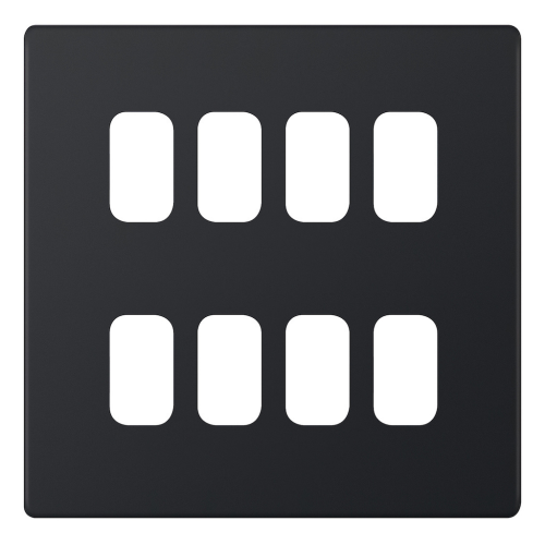 Selectric 8 Aperture Modular Plate 5M-PLUS Matt Black