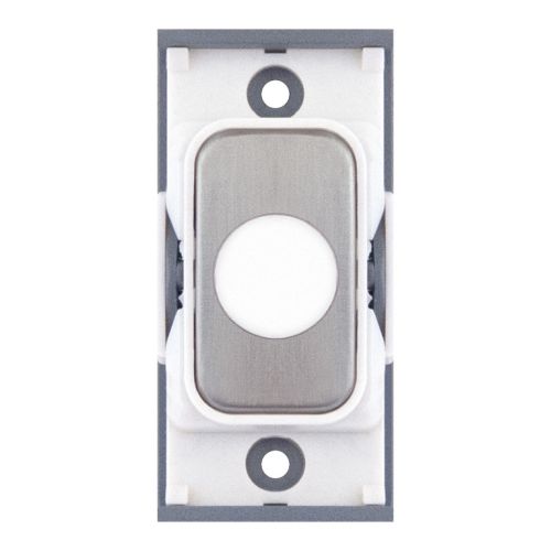 SGRID360-435 20 Amp Cable Outlet Modular Switch – Satin Chrome with White Insert