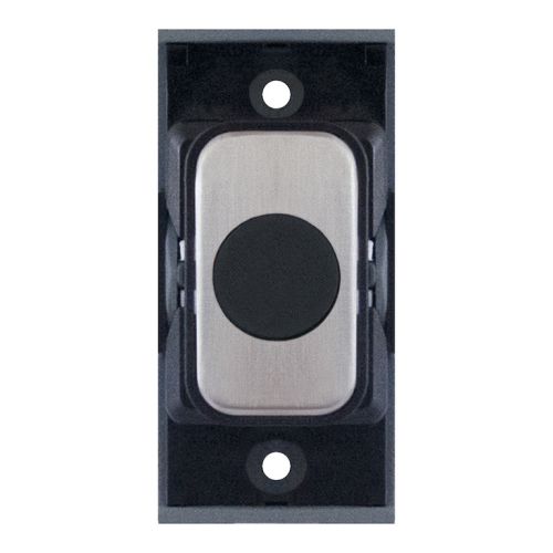 SGRID360-436 20 Amp Cable Outlet Modular Switch – Satin Chrome with Black Insert