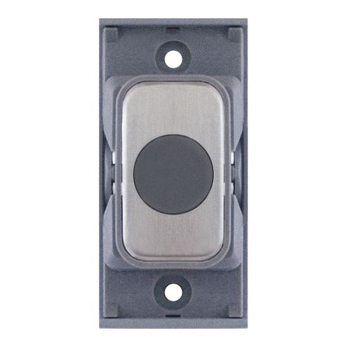 SGRID360-437 20 Amp Cable Outlet Modular Switch – Satin Chrome with Grey Insert