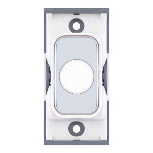 SGRID360-438 20 Amp Cable Outlet Modular Switch – Polished Chrome with White Insert