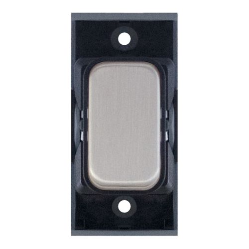 SGRID360-44 10 Amp Retractive Modular Switch – Satin Chrome with Black Insert