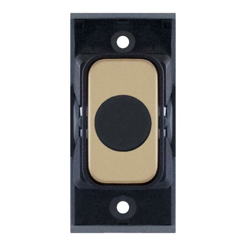 SGRID360-442 20 Amp Cable Outlet Modular Switch – Satin Brass with Black Insert
