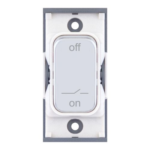 SGRID360-449 10 Amp Fan Isolator Modular Switch – Polished Chrome with White Insert