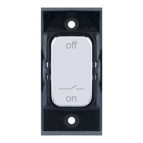 SGRID360-450 10 Amp Fan Isolator Modular Switch – Polished Chrome with Black Insert