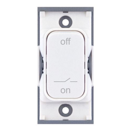 SGRID360-455 10 Amp Fan Isolator Modular Switch – Matt White with White Insert
