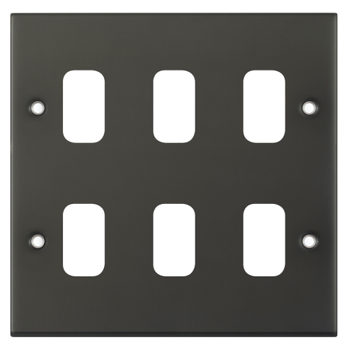Selectric 6 Aperture Modular Plate 5M Dark Bronze