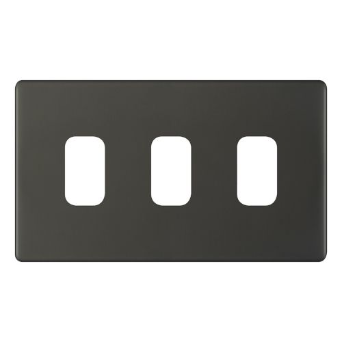 Selectric 3 Aperture Modular Plate 5M-PLUS Dark Bronze
