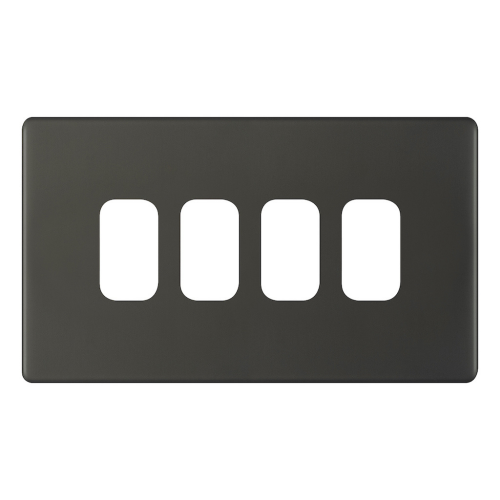 Selectric 4 Aperture Modular Plate 5M-PLUS Dark Bronze