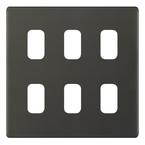 Selectric 6 Aperture Modular Plate 5M-PLUS Dark Bronze