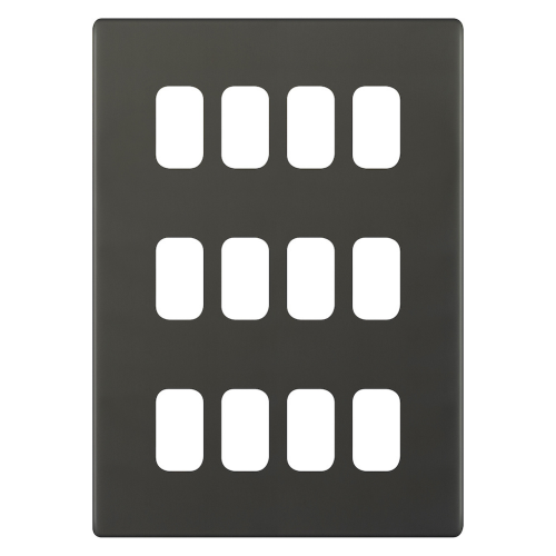 Selectric 12 Aperture Modular Plate 5M-PLUS Dark Bronze