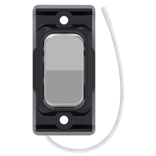 Selectric Retractive On / Off Switch Satin Chrome with Black Insert