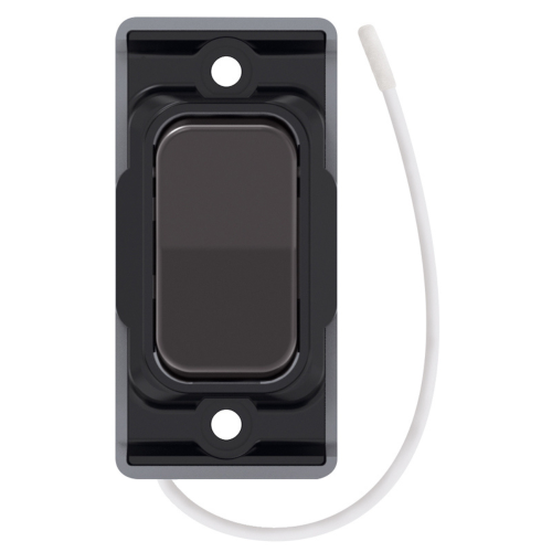 Selectric Retractive On / Off Switch Black Nickel with Black Insert