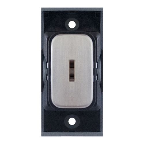 SGRID360-50 20 Amp DP 1 Way Key Switch – Satin Chrome with Black Insert