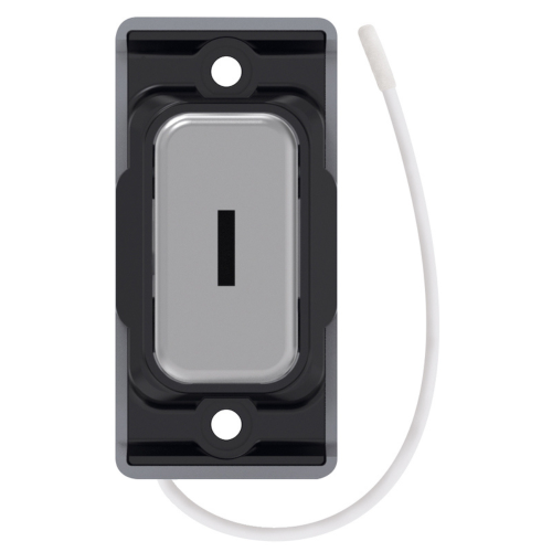 Selectric Push On / Off Emergency Key Switch Satin Chrome w/ Black Insert