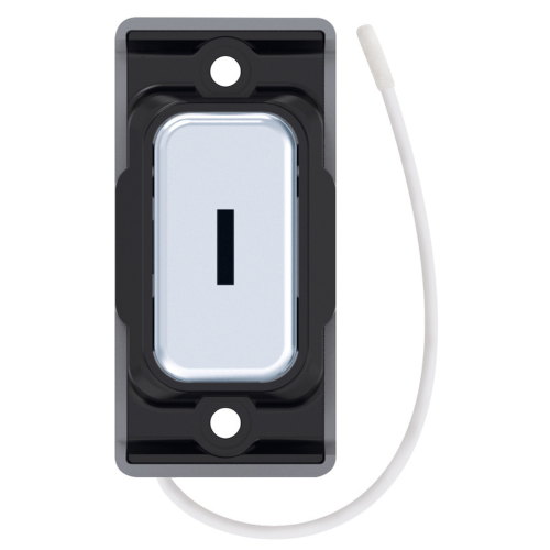 Selectric Push On / Off Emergency Key Switch Polished Chrome w/ Black Insert