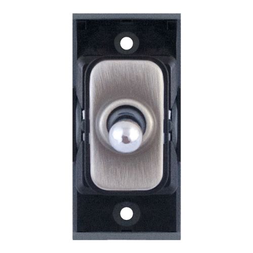 SGRID360-53 10 Amp 2 Way Toggle Switch Module – Satin Chrome with Black Insert