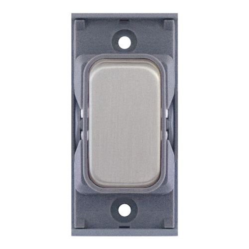 SGRID360-56 10 Amp 2 Way Modular Switch – Satin Chrome with Grey Insert
