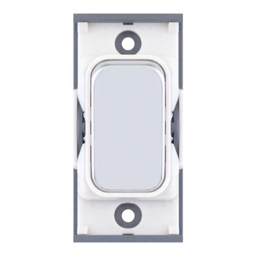 SGRID360-79 20 Amp Intermediate Modular Switch – Polished Chrome with White Insert