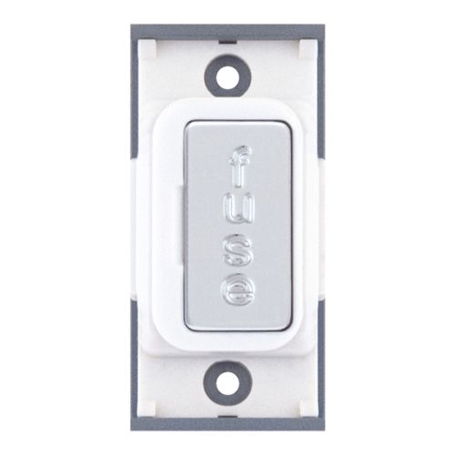 SGRID360-81 13 Amp Fused Connection Unit – Polished Chrome with White Insert