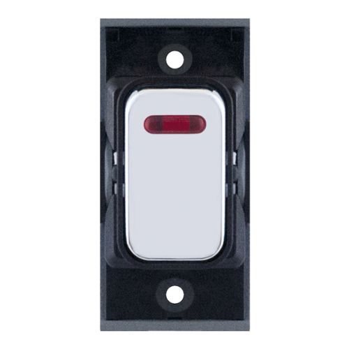 SGRID360-91 20 Amp DP Modular Switch with Neon – Polished Chrome with Black Insert