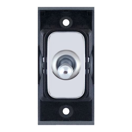 SGRID360-98 10 Amp 2 Way Toggle Switch Module – Polished Chrome with Black Insert