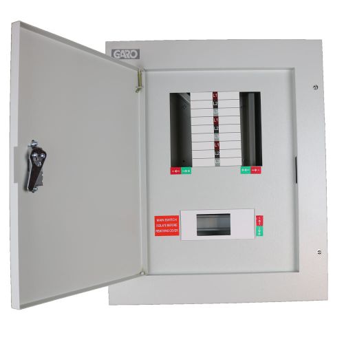 18 way 125 Amp Metal TPN board by Meteor Electrical 