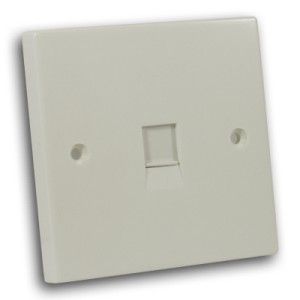 Single RJ45 Outlet Off White