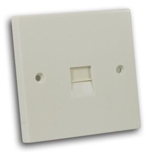 Single Secondary Telephone Outlet Off White