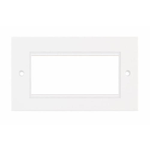 Selectric 4 Aperture Euro Media/Data Plate White