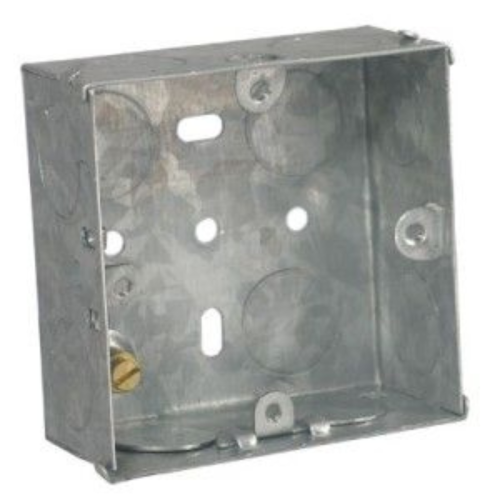 1 Gang 16mm Flush Steel Box