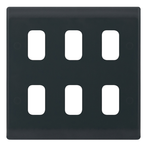 Selectric 6 Aperture Modular Plate Part M Grey