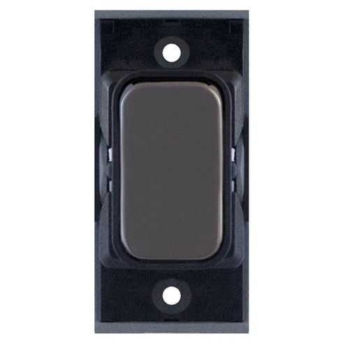10 Amp 2 Way Modular Switch – Black Nickel with Black Insert by Meteor Electrical 