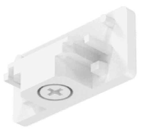 Kosnic Track accessories End cap, White